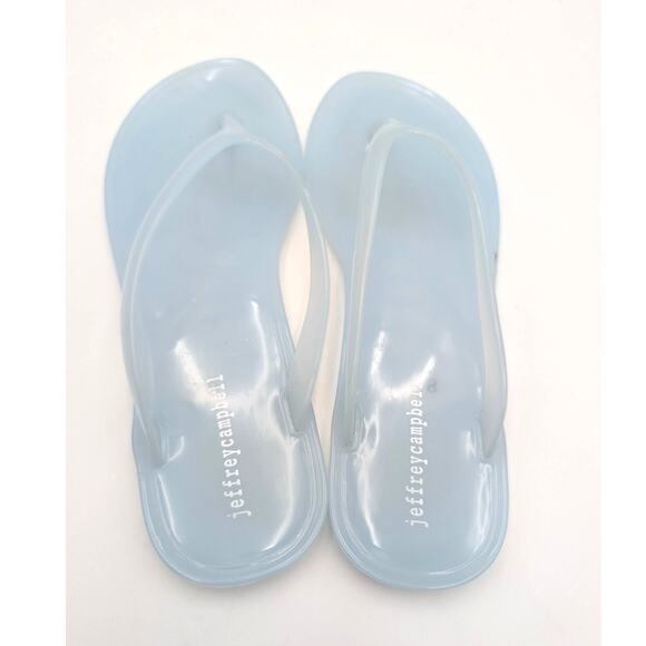 Jeffrey Campbell Beach Day Jelly Flip Flop Sandals Women's Blue Size US8 EU39 - Picture 6 of 10
